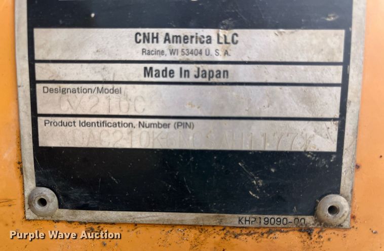 image for item DM2023 2012 Case CX210C  excavator