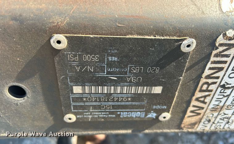 image for item DN0509 Bobcat 15C  skid steer auger