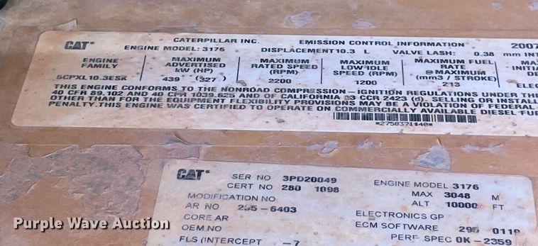 image for item DN3745 2007 Caterpillar 140H  motor grader