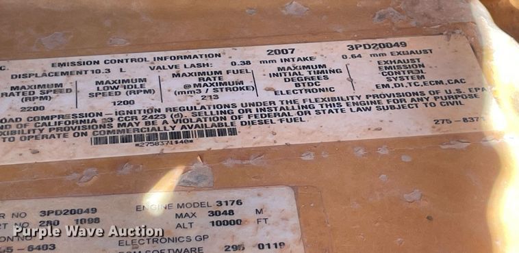 image for item DN3745 2007 Caterpillar 140H  motor grader