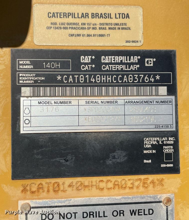 image for item DN3745 2007 Caterpillar 140H  motor grader