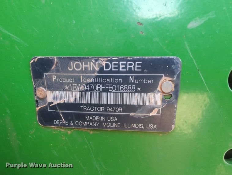 image for item DN3759 2015 John Deere 9470R Scraper Special  4WD tractor