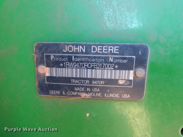 image for item DN3760 2015 John Deere 9470R Scraper Special  4WD tractor