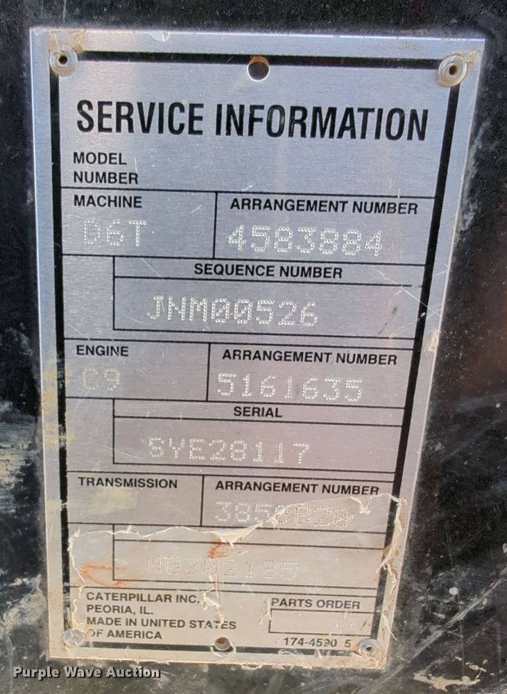 image for item DN3767 2018 Caterpillar  D6T XW dozer