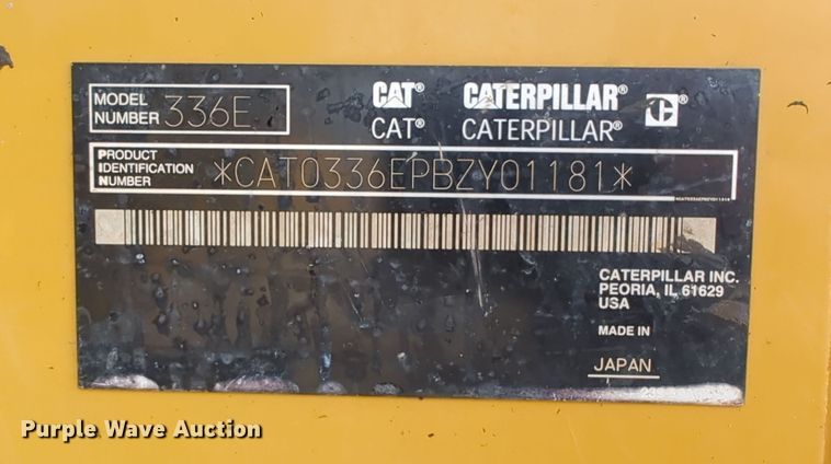 image for item DN3773 2012 Caterpillar 336E L  excavator