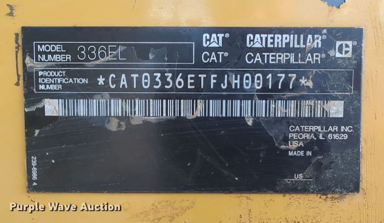 image for item DN3774 2012 Caterpillar 336E L excavator