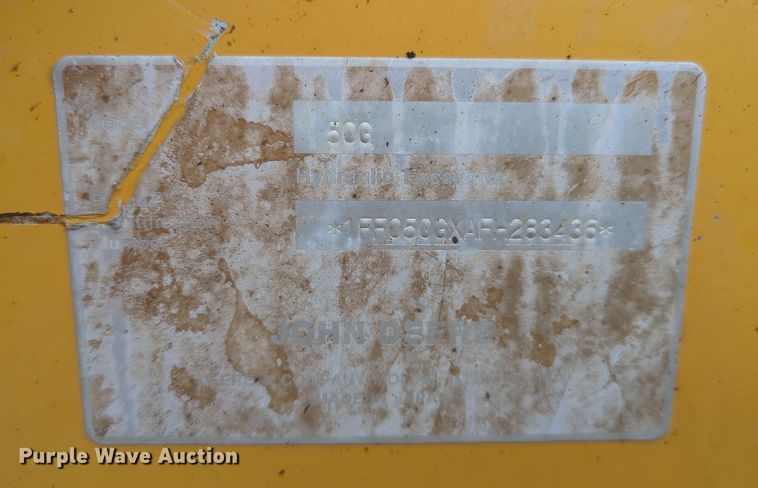 image for item DN3775 2016 John Deere 50G mini excavator