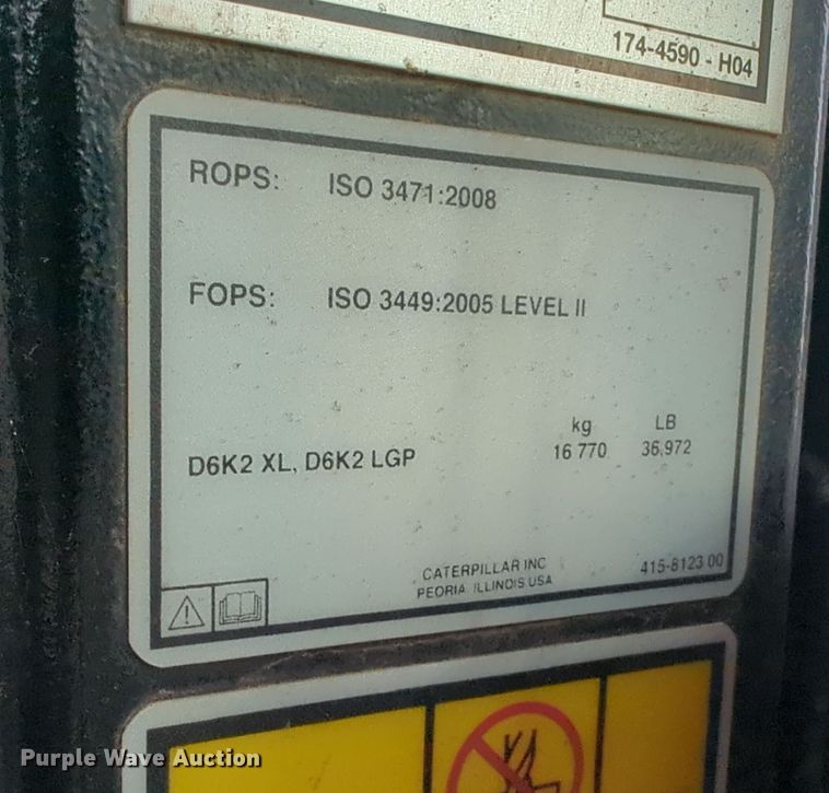 image for item DN3777 2014 Caterpillar D6K2 XL  dozer