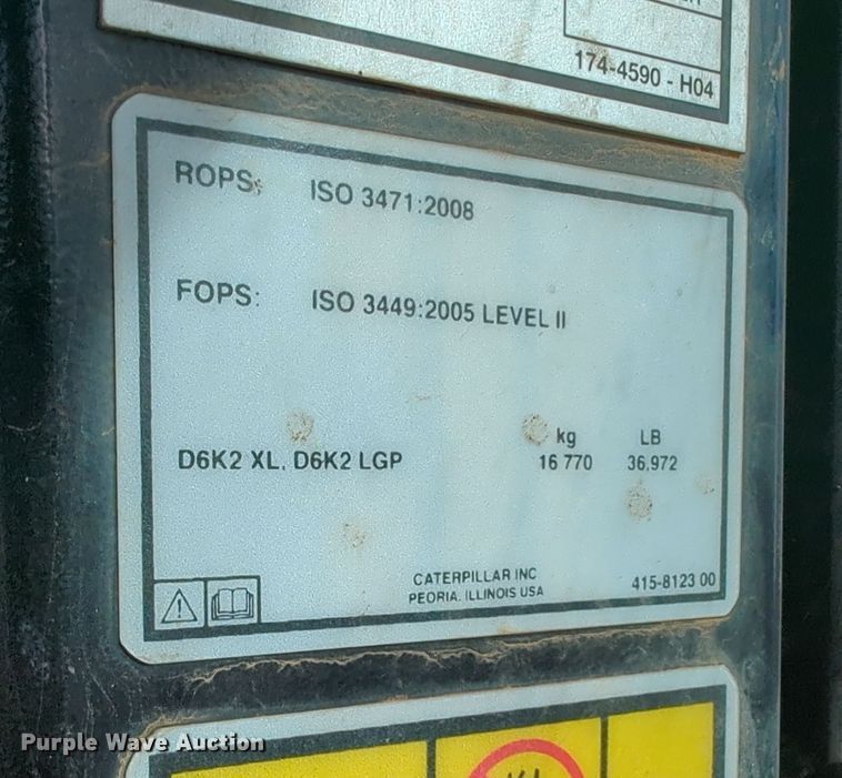 image for item DN3778 2014 Caterpillar D6K2 XL  dozer