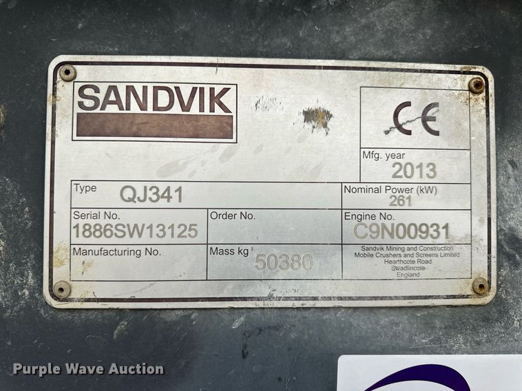 image for item DO2207 2013 Sandvik QJ341  crusher