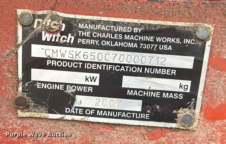 image for item DO2215 2007 Ditch Witch SK650  compact utility loader