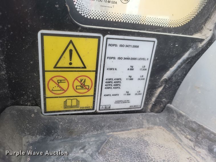 image for item DO4715 2018 Caterpillar 420F2  backhoe