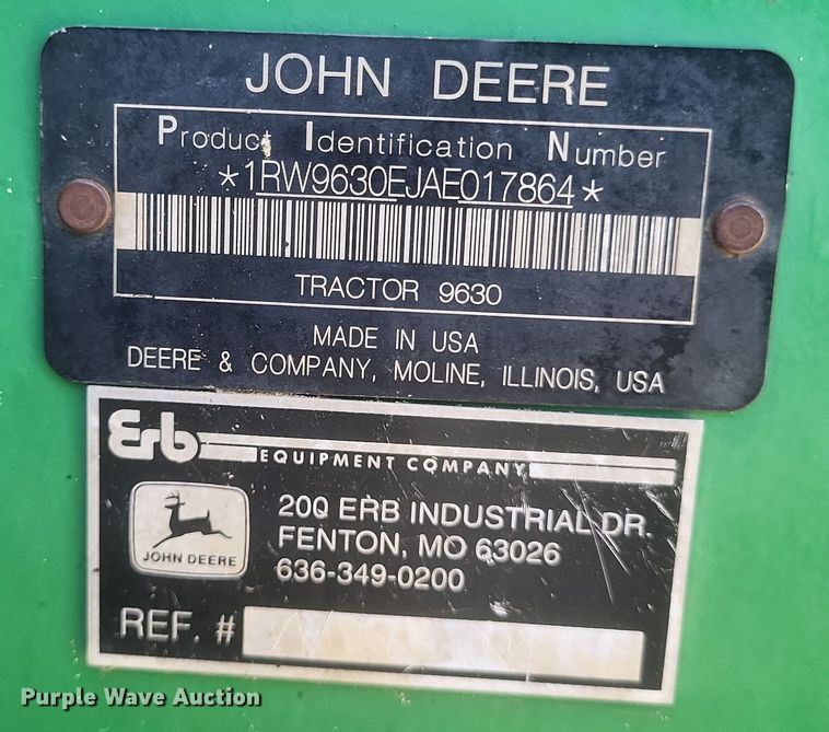 image for item DO4783 John Deere 9630  Scraper Special 4WD tractor