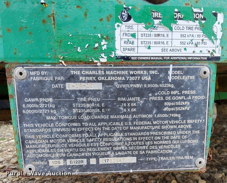 image for item DP0240 2012 Ditch Witch FX30  vacuum excavator