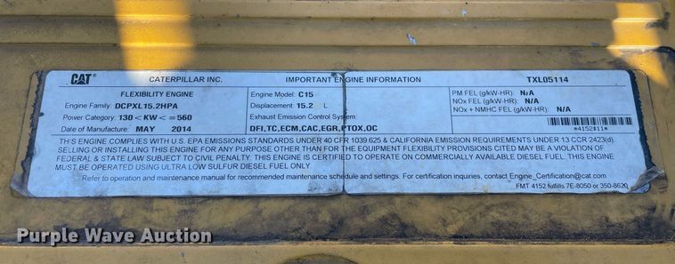 image for item DP0244 2015 Caterpillar 740B  haul truck
