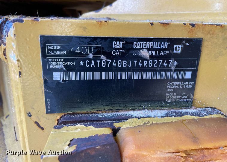 image for item DP0244 2015 Caterpillar 740B  haul truck