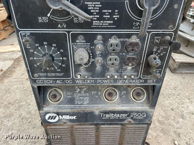image for item DP0247 Miller Trailblazer 250G  welder/generator