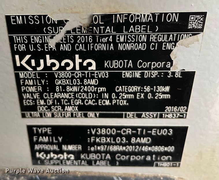 image for item DP0267 2016 Takeuchi TL12V2  tracked skid steer loader