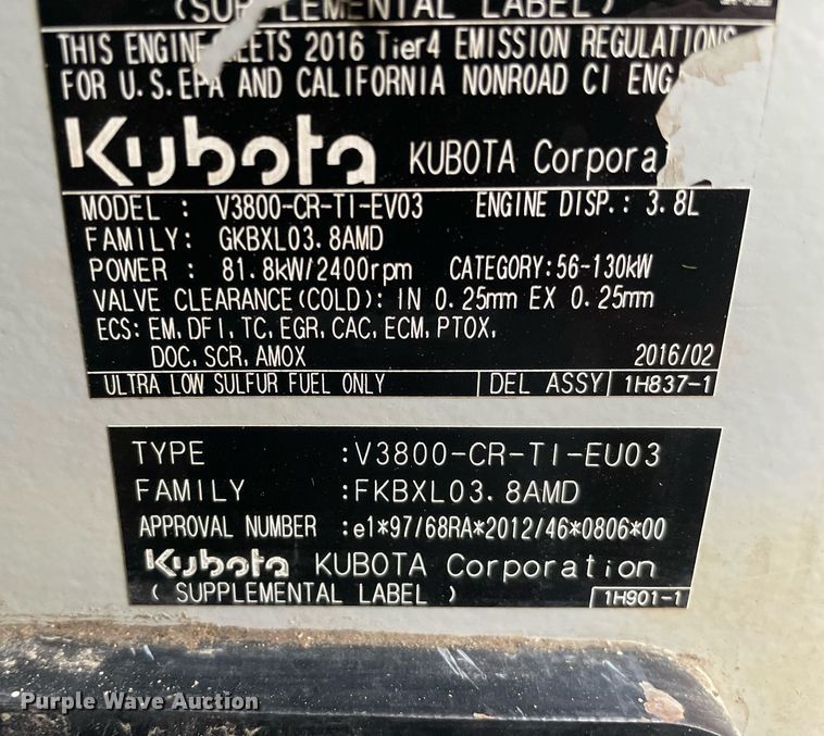 image for item DP0267 2016 Takeuchi TL12V2  tracked skid steer loader