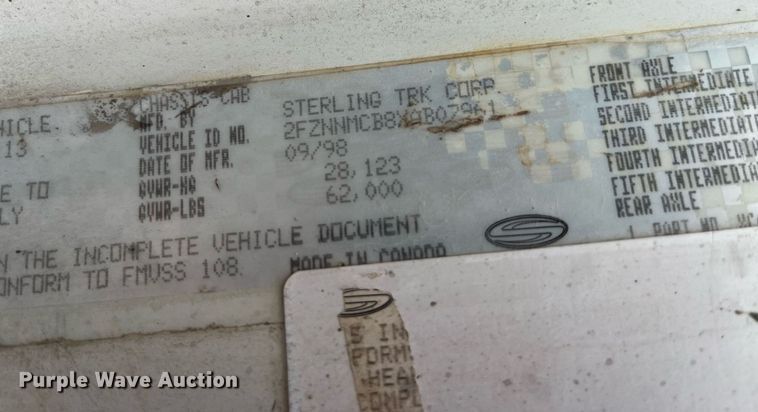 image for item DP2147 1999 Sterling L9511  ready mix truck