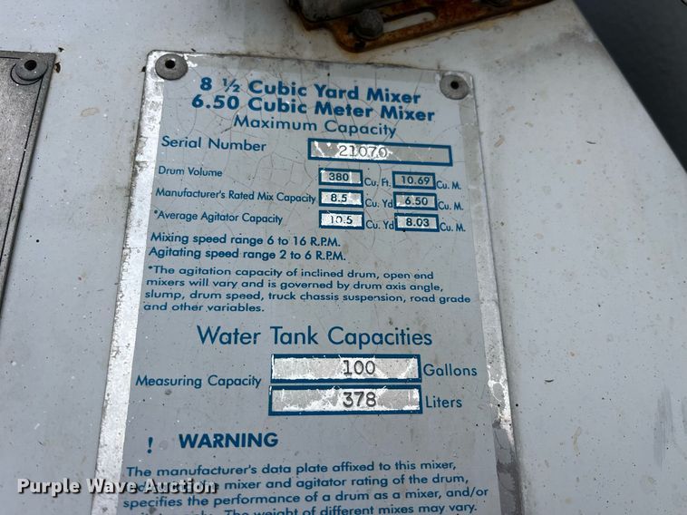 image for item DP2148 1999 Sterling L8511  ready mix truck