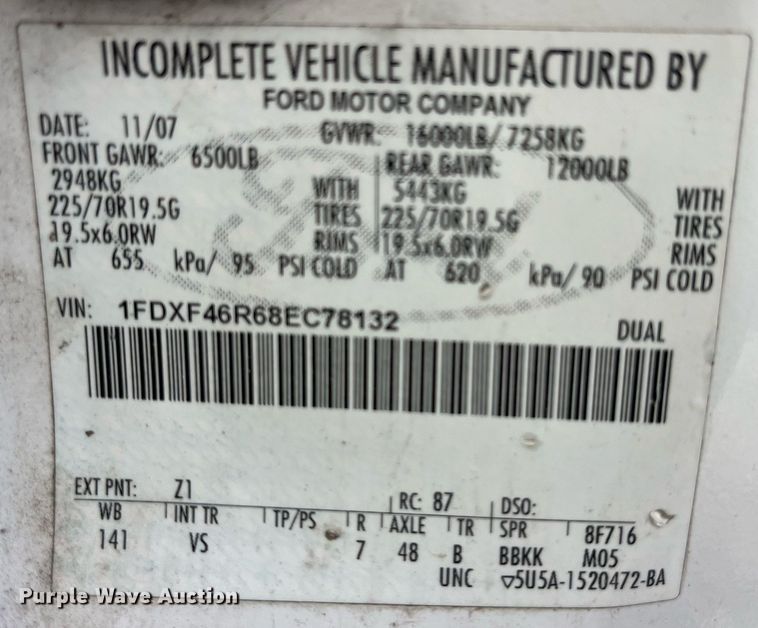 image for item DP2159 2008 Ford F450 Super Duty XL  bucket truck