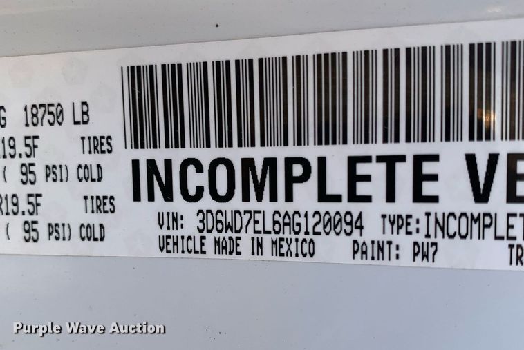 image for item DP8765 2010 Dodge Ram 5500 HD  bucket truck