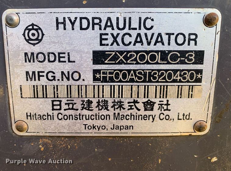image for item DP8770 2009 Hitachi ZX200LC-3  excavator