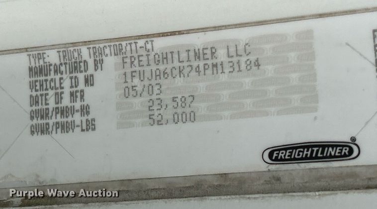 image for item DQ1065 2004 Freightliner Columbia  vacuum truck