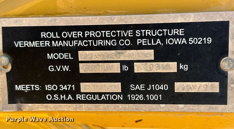 image for item DQ1556 2013 Vermeer RTX1250  trencher