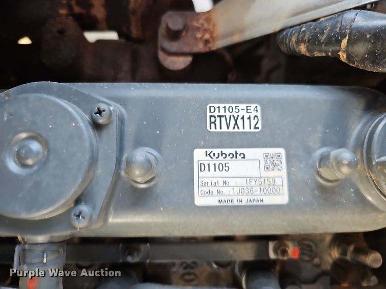 image for item DQ8527 2016 Kubota RTV X1140  utility vehicle