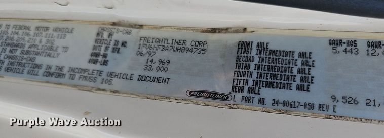 image for item DR5789 1998 Freightliner FL70  crane truck