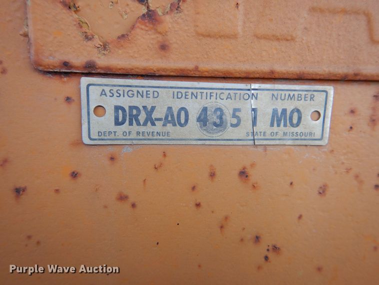 image for item DR5905 1971 Shop built  equipment trailer