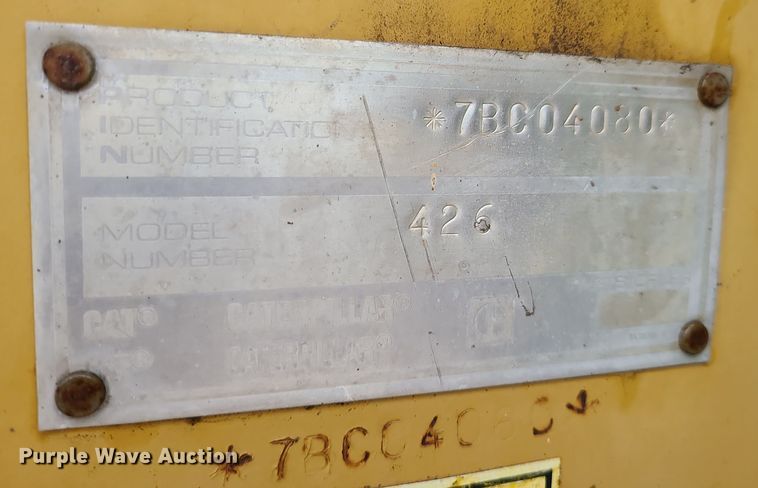 image for item DR7790 1990 Caterpillar 426 Series II  backhoe