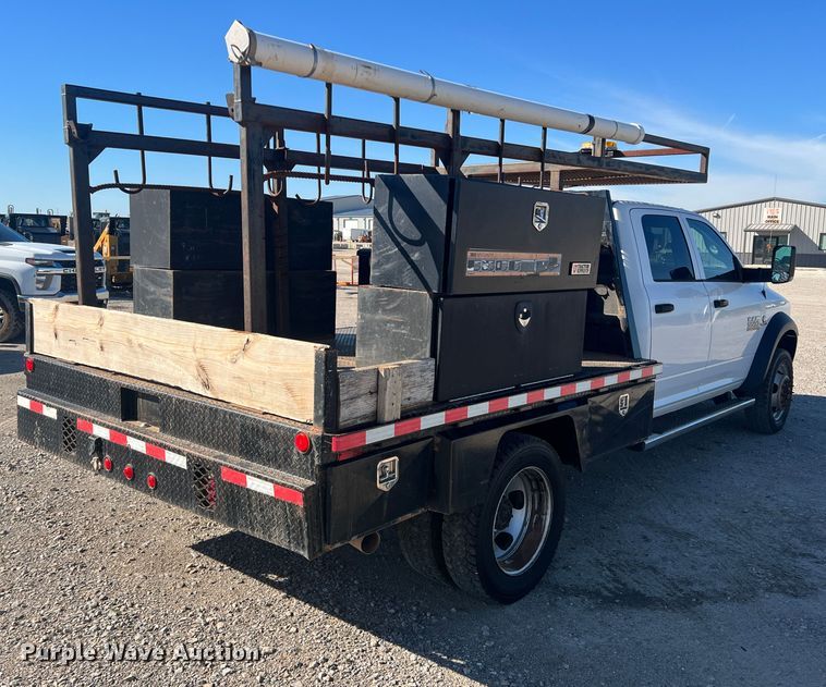 image for item DS2461 2017 Dodge Ram 5500HD  Crew Cab flatbed truck