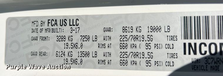 image for item DS2461 2017 Dodge Ram 5500HD  Crew Cab flatbed truck