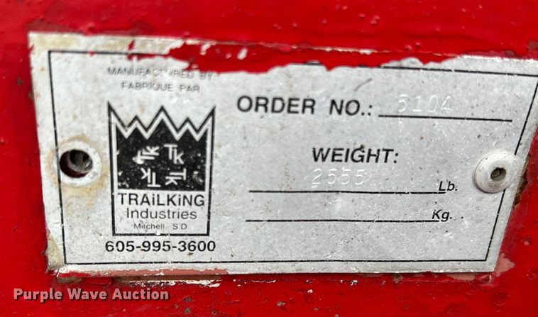 image for item DS2472 2000 Trail King  lowboy equipment trailer