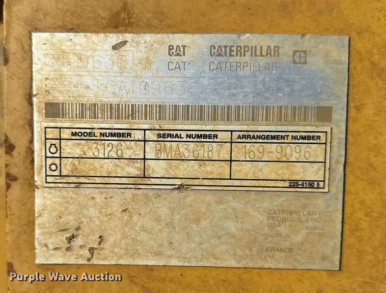 image for item DS6455 2007 Caterpillar 963C  track loader