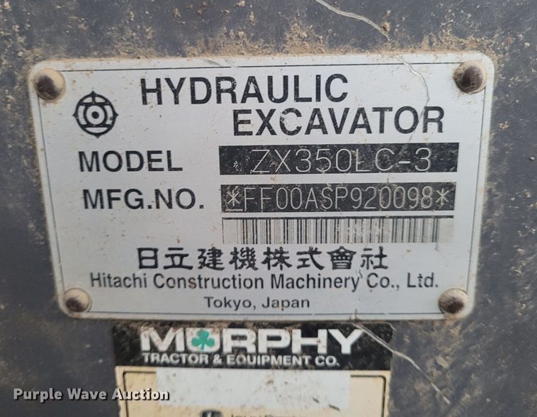 image for item EB9811 2007 Hitachi ZX350LC 3  excavator