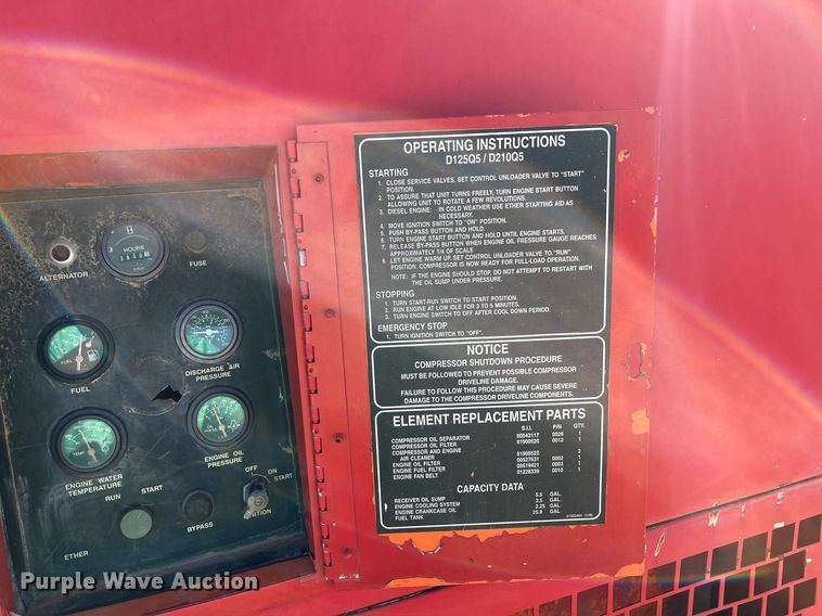 image for item EI0518 Sullivan D185Q6JD  air compressor