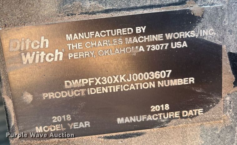 image for item EI0521 2018 Ditch Witch FX30  vacuum excavator
