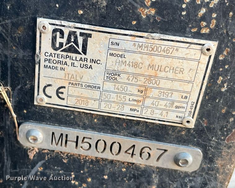 image for item EI0530 2018 Bobcat T870  tracked skid steer loader