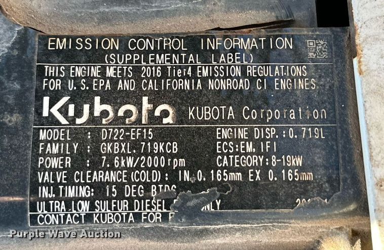 image for item EI0563 2017 Bobcat 418  mini excavator