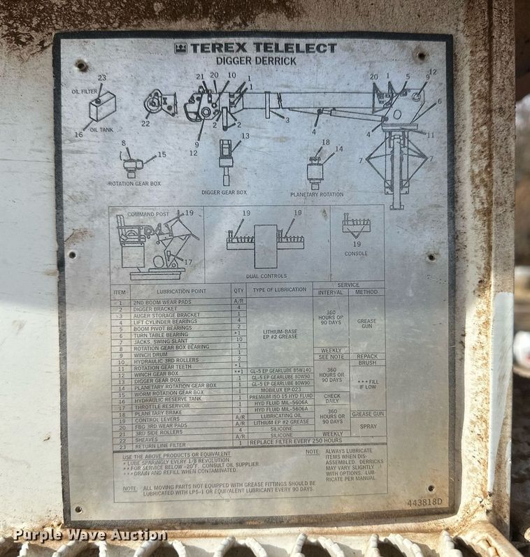 image for item EK9774 2007 Sterling Acterra  digger derrick truck