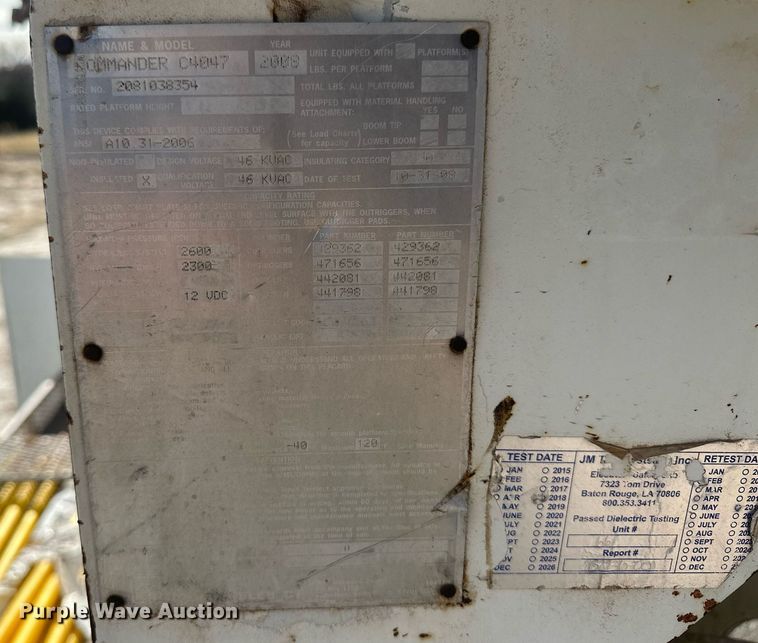 image for item EK9776 2009 International 7400 WorkStar  digger derrick truck