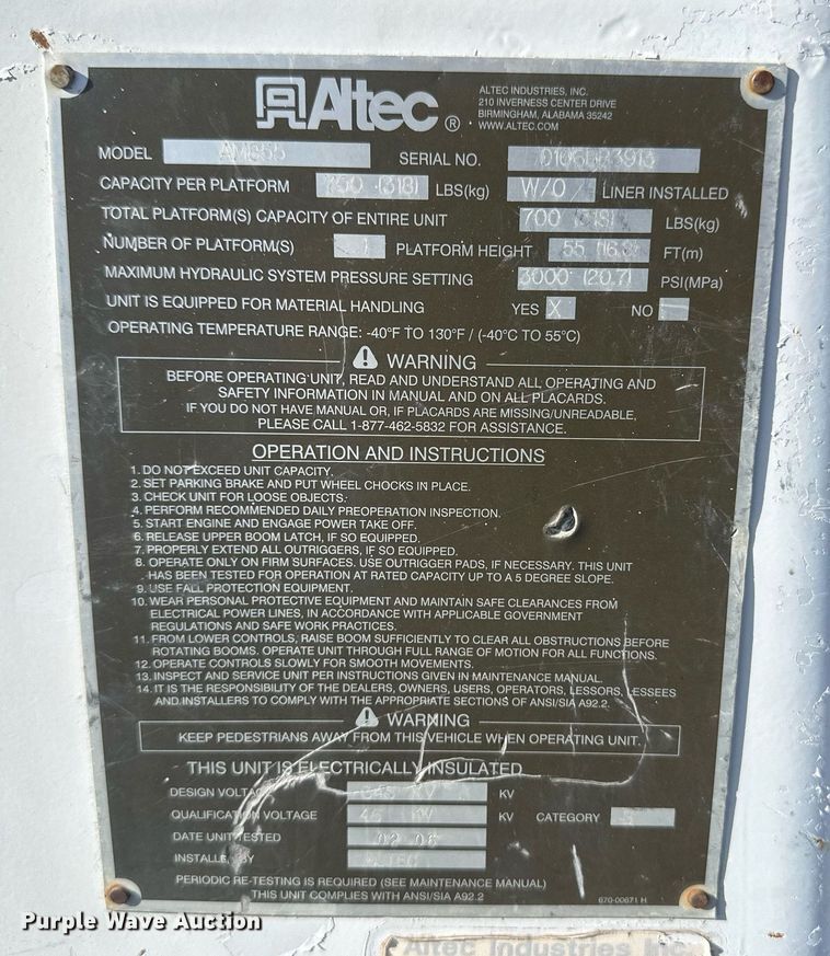 image for item EK9781 2007 International 4300  bucket truck