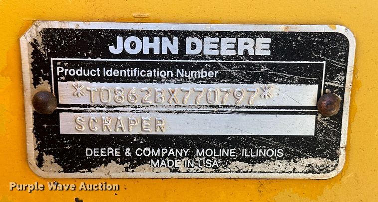 image for item EK9810 1990 John Deere 862B  elevating scraper