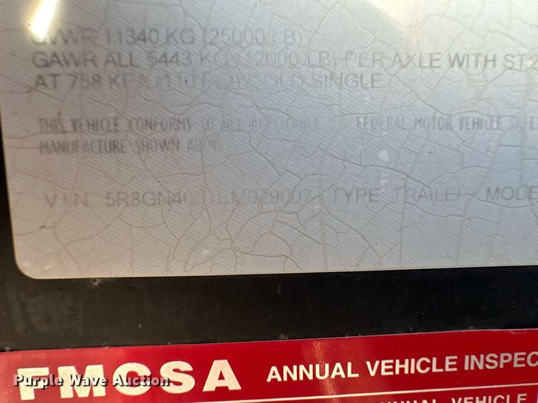 image for item EK9811 2014 Maxey  equipment trailer