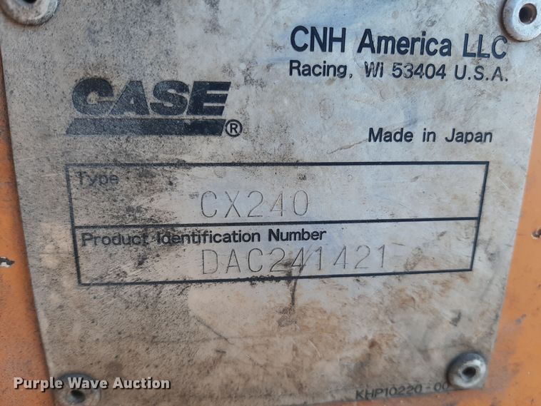 image for item GG9950 2005 Case CX240  excavator