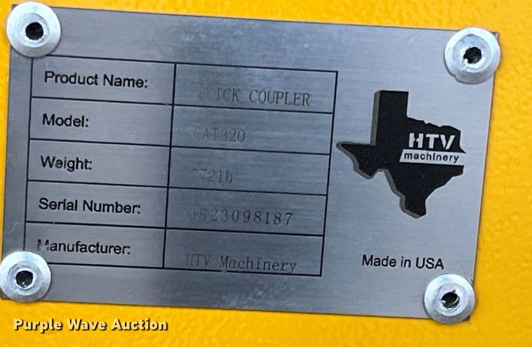 image for item JT9041 HTV Machinery CAT320  excavator quick coupler